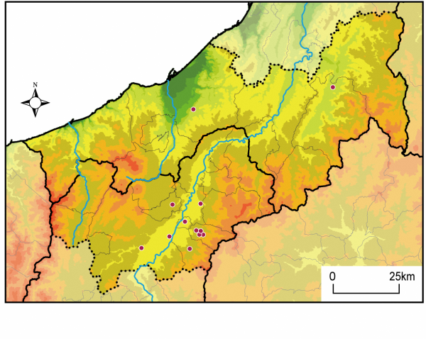 信越県境エリアのワイナリーの分布図（画像）
