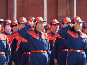 全国女性消防操法大会　開会式（写真）