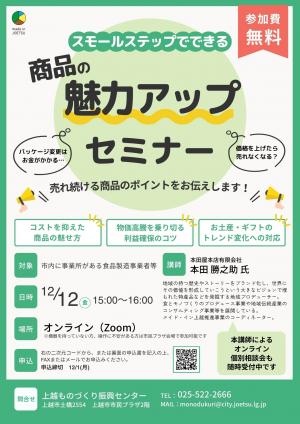 魅力アップセミナーのチラシ(画像)