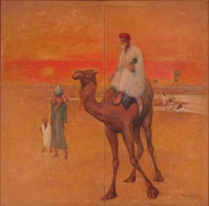 斎藤俊雄「老人と駱駝」（作品画像）