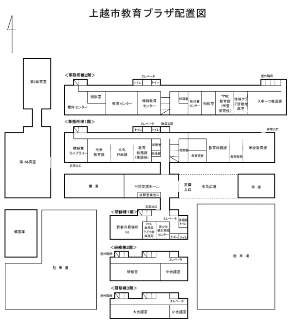 上越市教育プラザ配置図