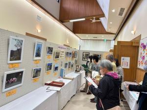 写真の展示を鑑賞する人の様子（写真）
