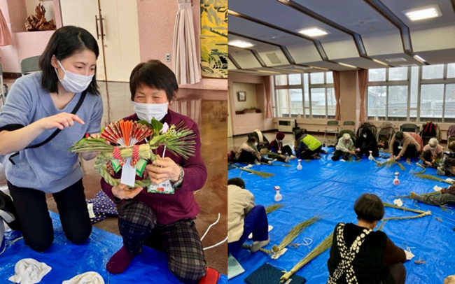 制作風景と会場の様子(写真)