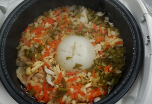 まるごとかぶの入った炊混ご飯（写真）