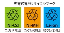 充電式電池のリサイクルマーク(画像)