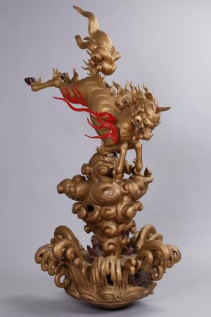 中屋敷町山車飾麒麟の画像（上越市立歴史博物館所蔵）