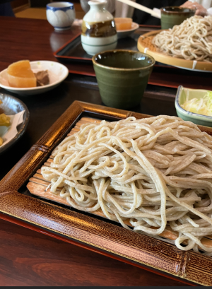 盛り付けられた そば（写真）