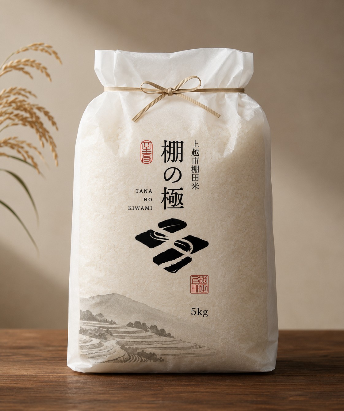 米袋での使用例（画像）