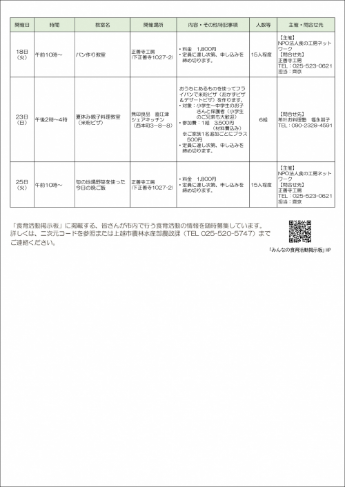 みんなの食育活動掲示板 令和8年8月分(2枚中2枚目)画像