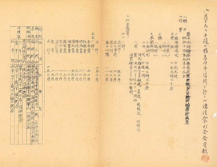 第十九回謙信公祭計画案（画像）