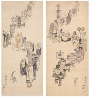 「百鬼行・百僧行」明治43年頃（小杉放菴記念日光美術館蔵）（画像）