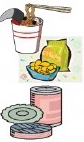 賞味期限表示されている食品例イメージイラスト