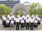 広島平和記念式典の様子（写真）